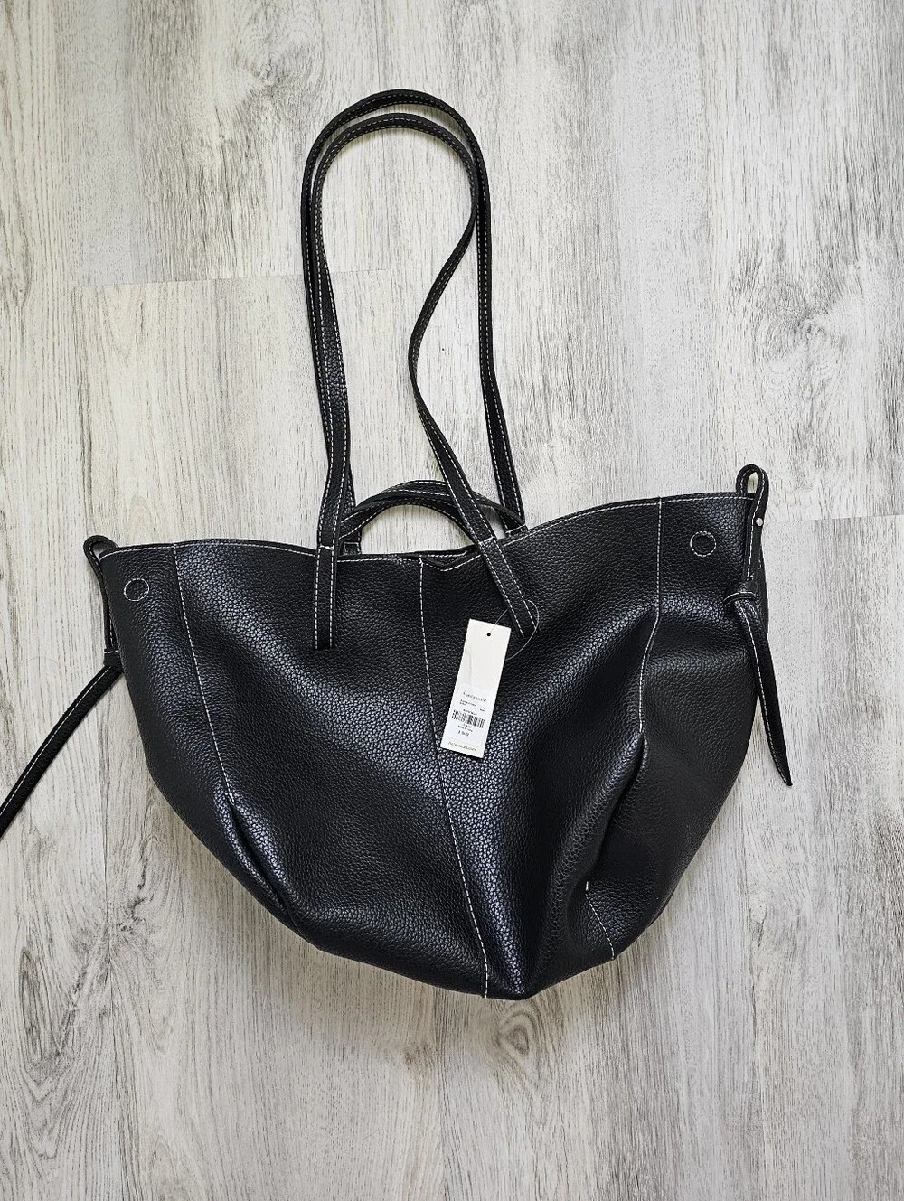 New Francescas Pebbled Leather Over Sized Bucket Bag